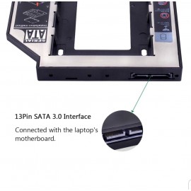 DVD/CD АДАПТЕР ЗА 2РИ ХАРД ДИСК/SSD ЗА ЛАПТОП 9,5ММ