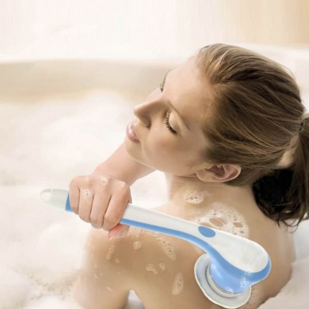MASSAGE ELECTRIC BATHROOM BRUSH WITH FIVE ATTACHMENTS